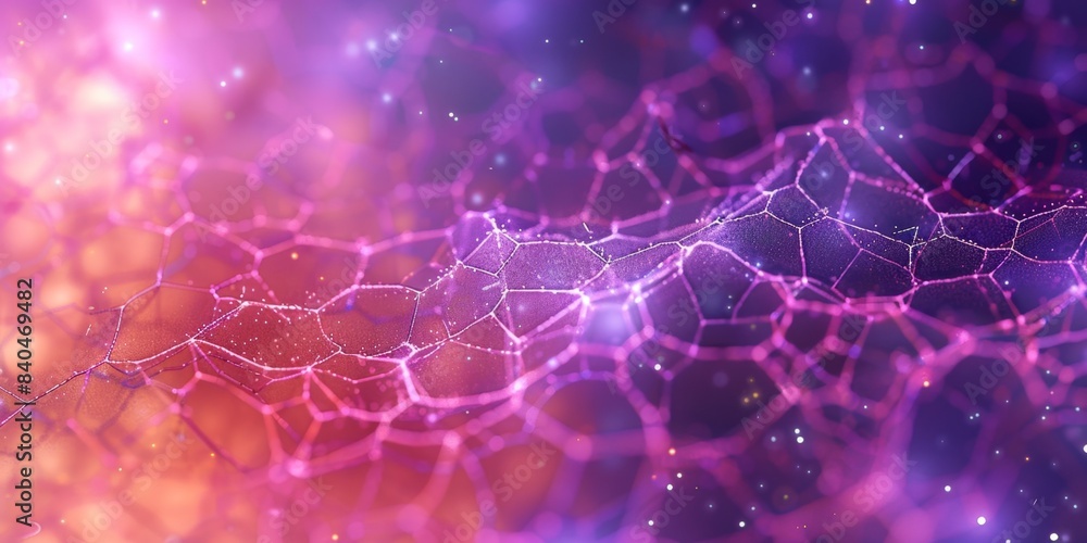 Aufkleber Cosmic Web Abstract: A Digital Representation of Interconnectedness in Space