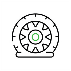 Flat Tire vector icon