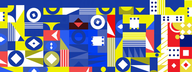 Abstract geometrical background. Flat geometric background