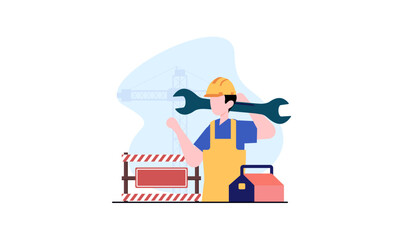Happy international labor day vector illustration