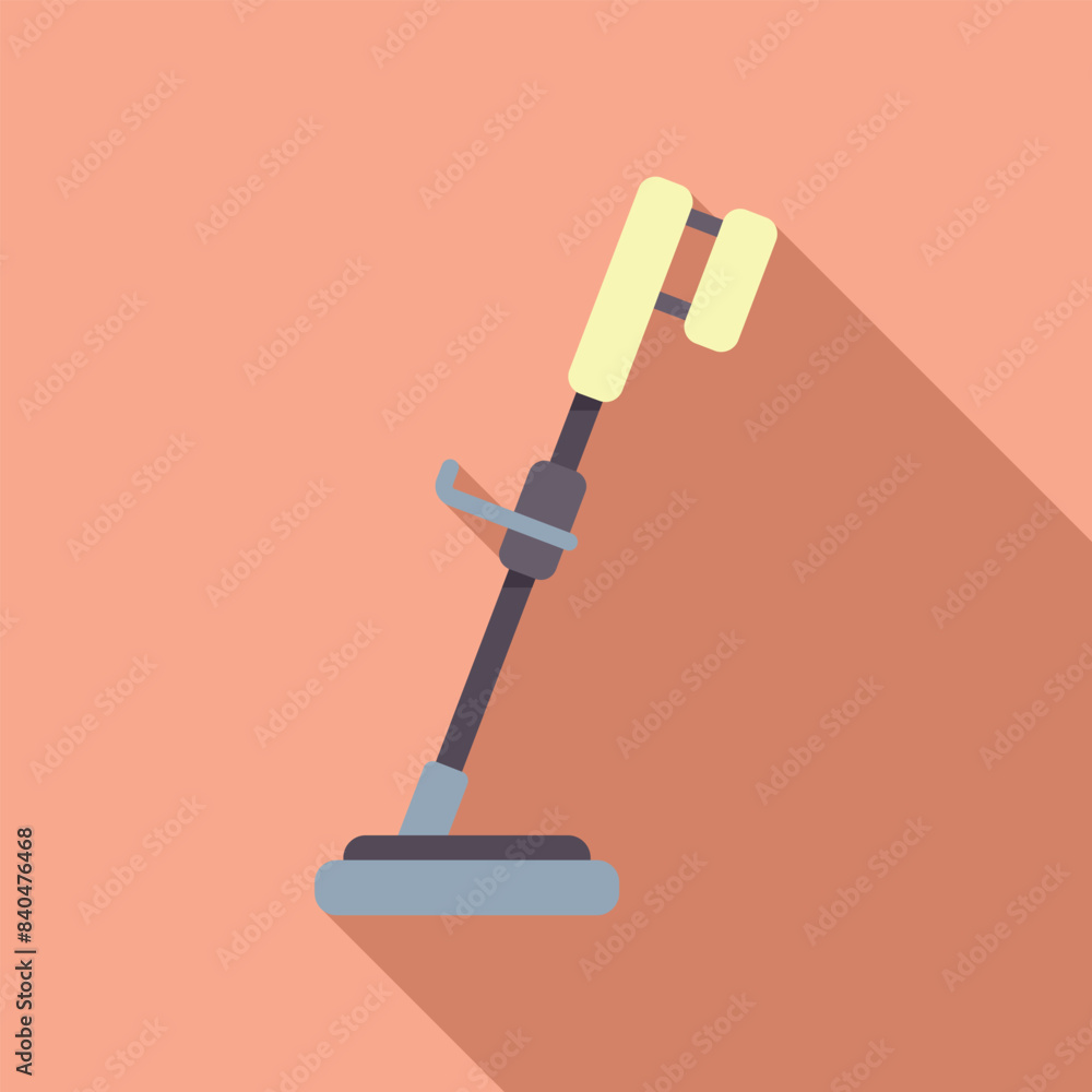 Poster modern minimalistic desk lamp vector on a warm background with casting shadow