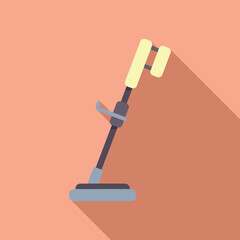 Modern minimalistic desk lamp vector on a warm background with casting shadow