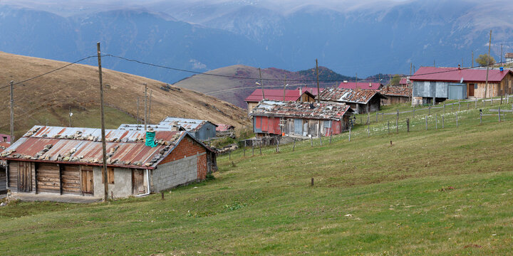 Mountain village on the Karester Yalas plateau, Trabzon, Turkey Minor