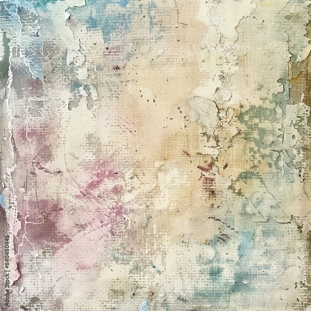 Aufkleber abstract textured painting with muted pastel colors blending harmoniously, creating an artistic and 