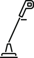 Line art icon of a sleek, adjustable desk lamp with a contemporary design