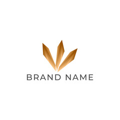 ILLUSTRATION LETTER W SCRATCH WITH GEOMETRIC GRADIENT GOLD COLOR TECH LOGO ICON TEMPLATE DESIGN VECTOR