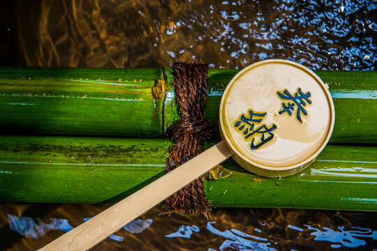 Water dipper, UNESCO World Heritage Site, Nara, Kansai, Honshu