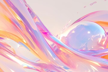 Vibrant water droplets in abstract painting design