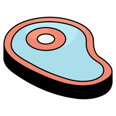 Creative design icon of steak