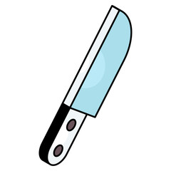 A flat design icon of knife
