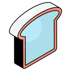Creative design icon of bread slice