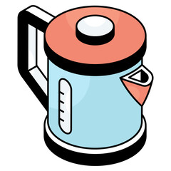 An icon design of electric kettle 