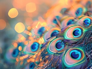 Vivid Peacock Feather Photography with a Blurred Background