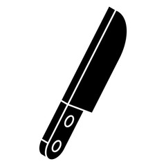 A flat design icon of knife