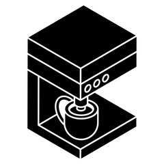 An icon design of coffee mixer