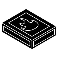 A beautiful design icon of matchbox
