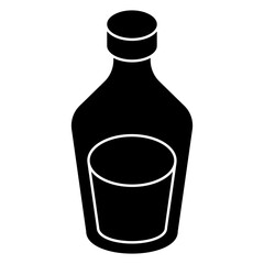 A beautiful design icon of bottle