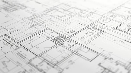High-detail architectural blueprint showing structural plans and technical drawings for construction, design, project planning, and engineering.