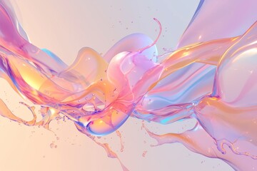 Fototapeta premium Water droplets in abstract form and vibrant creation