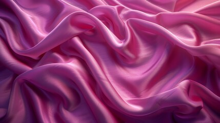 Obraz premium Vibrant pink silk fabric draped in elegant folds