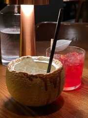 Mocktail Cocktail drink with ice glass