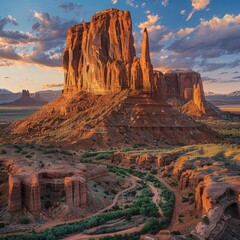 Monument Valley Sunrise: Red Rocks of Arizona National Monument