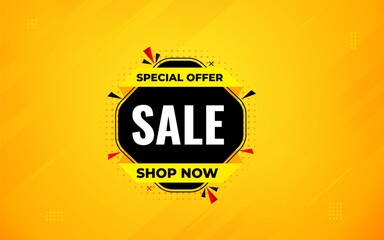 Sale banner template design vector illustration, Special offer sale tag,  sale offer banner. Sale Discount template for marketing promotion, retail, store, shop, online store, or website.