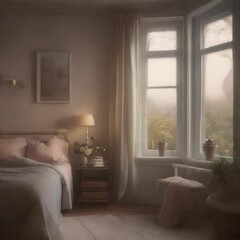 Fototapeta premium luxury comfortable bedroom