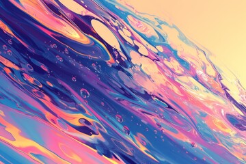 Vibrant water droplets in abstract form and artwork