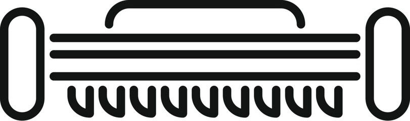 Simple line art vector of a cleaning brush for various design needs