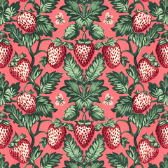 strawberry multi colors, seamless, pattern, wallpaper, cute design for fabric, abstract, design food 