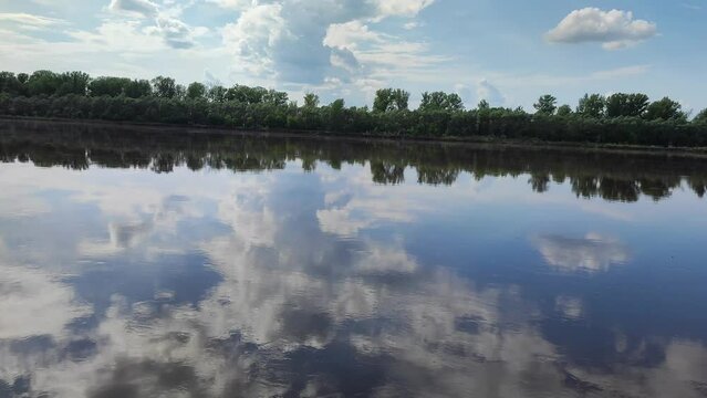 beautiful view of the river, panorama