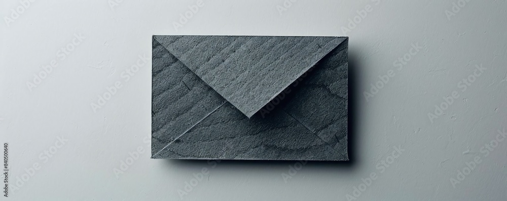Poster a minimalist encrypted email symbol in the lowerleft third against a plain white background