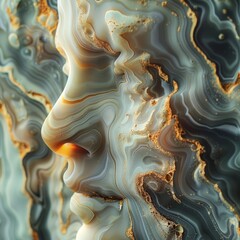 Obraz premium Vivid Geometric Marble Artwork, Close-Up Texture Shot, Striking Patterns, Abstract Design for Home Decor, Wall Art Print