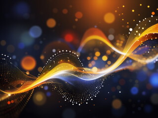 Abstract background ideal for digital, technologies, data science, scientific, neural networks, AI, network, data transmission and analysis, audio and visual concept.
