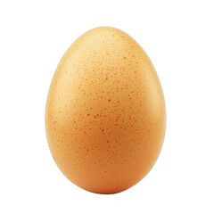 A large brown egg with a smooth surface and a slightly pointed end.
