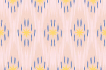 Ethnic abstract ikat art. Seamless pattern in tribal, folk embroidery, Aztec geometric art ornament print.Design for carpet, wallpaper, clothing, wrapping, fabric, cover, textile