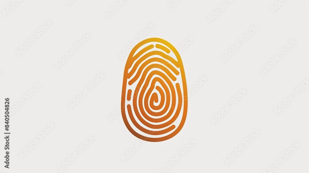 Poster a flat fingerprint icon in the lowerright third with a plain white background