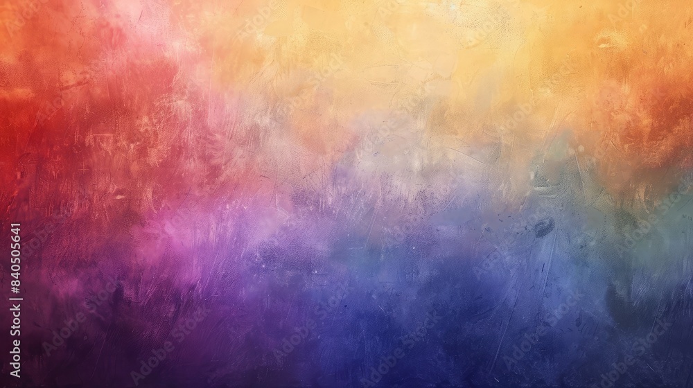 Poster abstract painting with a gradient of colors blending seamlessly into each other, creating a soft and