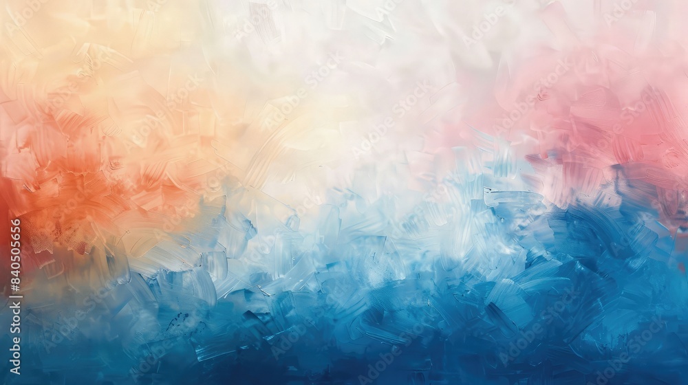 Poster abstract painting with a gradient of colors blending seamlessly into each other, creating a soft and