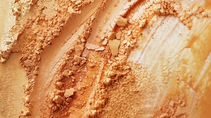 Obraz premium Close up of face powder foundation texture. Cosmetic background. Beauty banner
