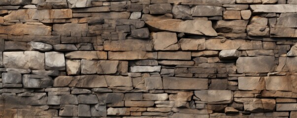 Fototapeta premium A wall made of stone with a brownish color