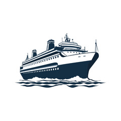 Ship vector illustration isolated on white background. ship silhouette vector illustration. Highly Detailed Ships and Boats