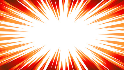 Obraz premium 赤いグラデーションの集中線の素材