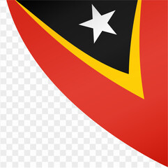 Timor Leste flag wave isolated on png or transparent background vector illustration.