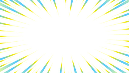 カラフルなグラデーションの集中線の素材