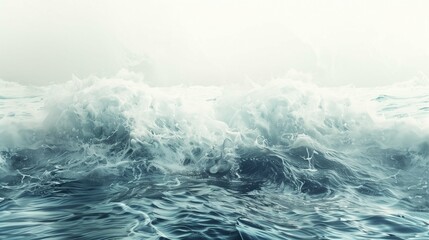 Fototapeta premium Dynamic Abstract Background with Expansive White Space Featuring Flowing Water Elements and Modern Minimalist Design