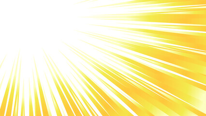 Obraz premium 黄色のグラデーションの集中線