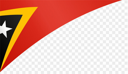 Timor Leste flag wave isolated on png or transparent background vector illustration.