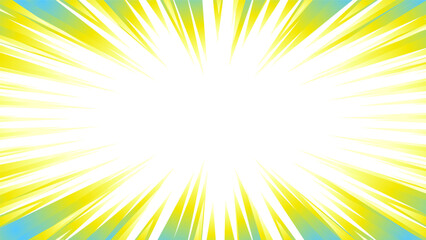 カラフルなグラデーションの集中線の素材